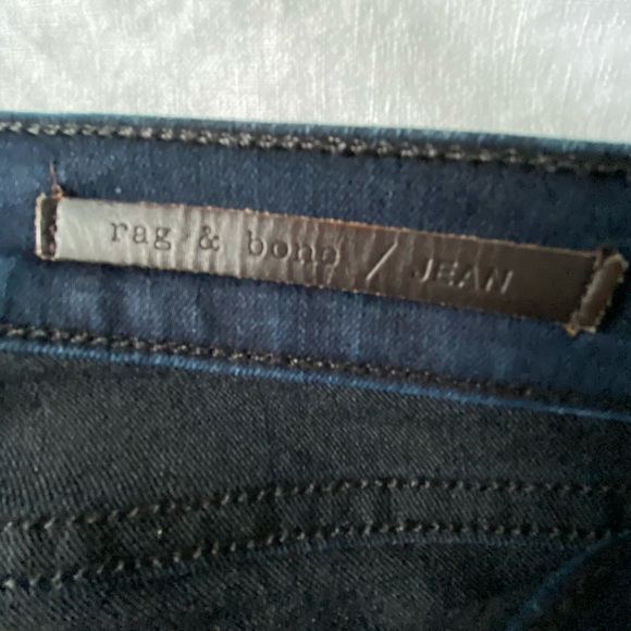 Rag and Bone Dark Denim Lace Insert Jeans - Picture 3 of 4